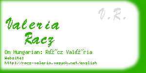 valeria racz business card